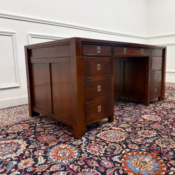 Bureau Eichholtz anglais classique – Bureaux, Métal, Bois (photo 5 of 17)