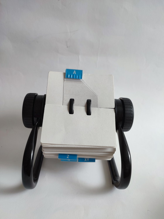 Arnold Neustadter Schreibtisch-Drehkartei – Rolodex, Tischdekoration, Metal, Paper (photo 2 of 6)