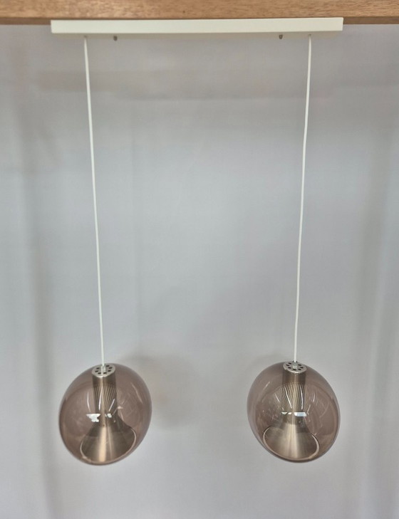 Image 1 of Vintage RAAK pendant lamp - 2 globes - 1960s