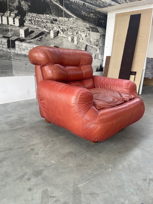 1970 Sculpturale Italiaanse design fauteuil Beltrami di Bagnolo