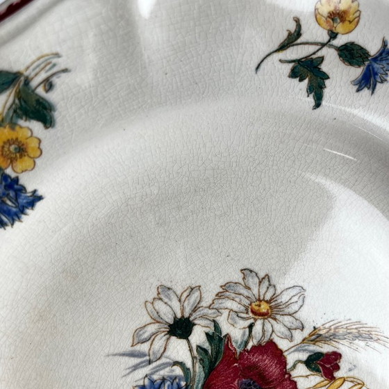Set of 6 flat / semi-deep plates "Agreste" Sarreguemines, 20th century – Crockery, Ceramic (photo 7 of 10)