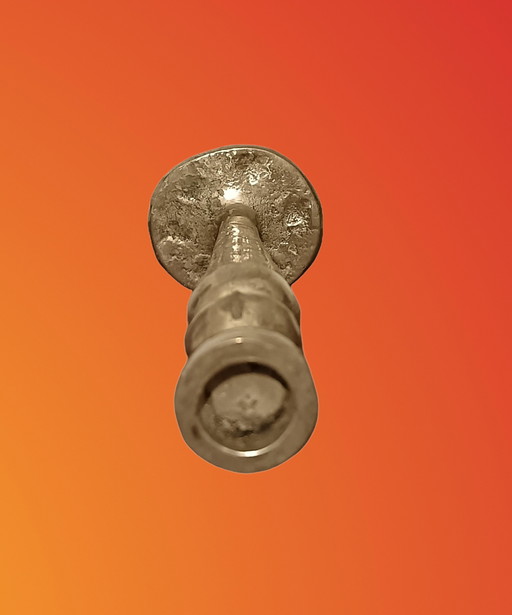 Vintage-Kerzenständer im brutalistischen Stil der 70er Jahre