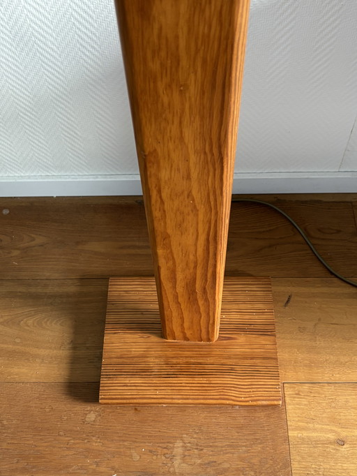 Vintage Pinewood skandinavische Stehlampe