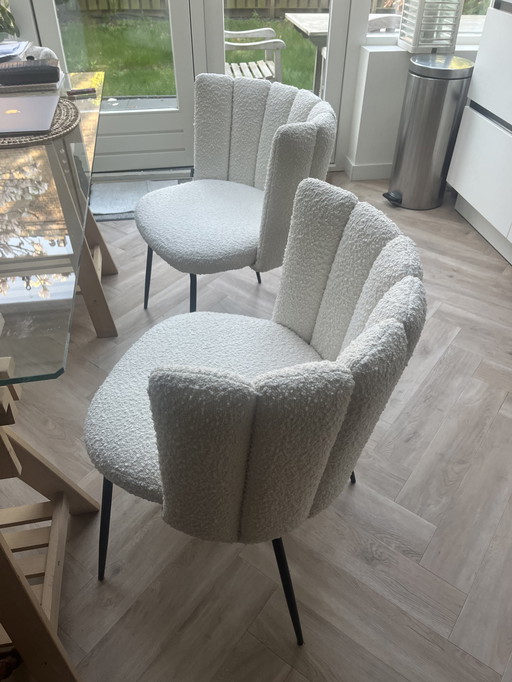 6 chaises de salle à manger blanches 'Kave Home