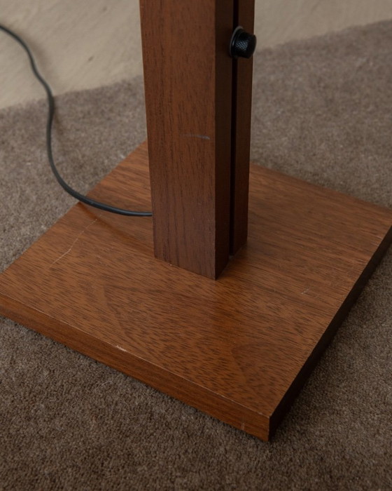 Vintage Belgische postmoderne verstelbare vloerlamp van Bellino, jaren 90, hout met sculpturaal (photo 13 of 14)