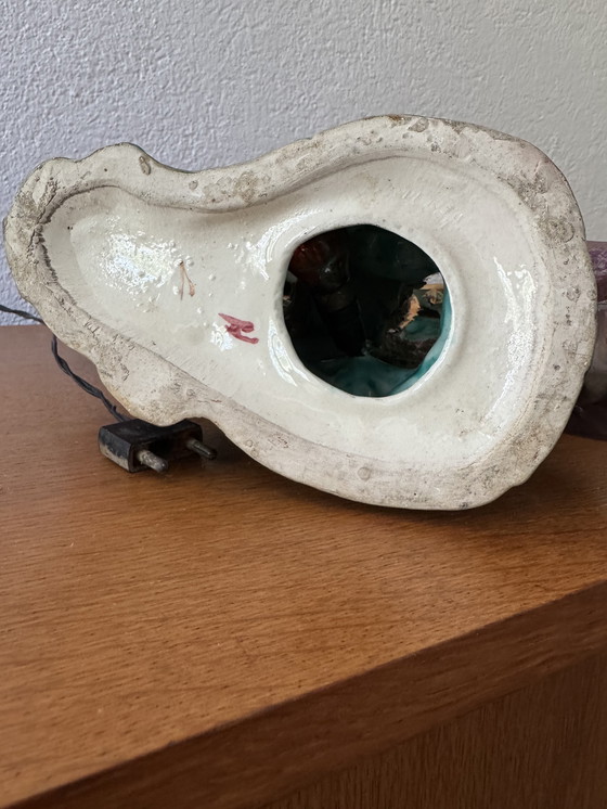 Image 1 of Grote keramische vis lamp jaren 50