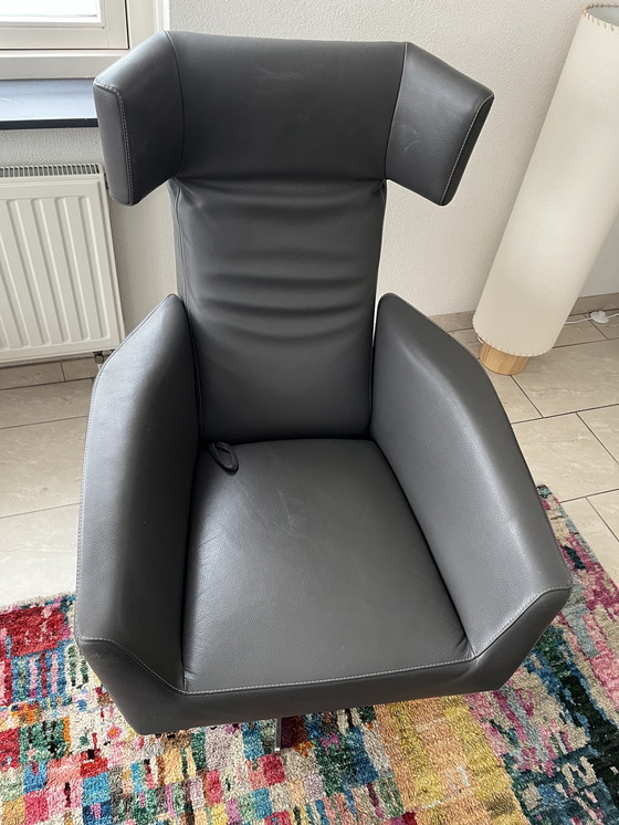 Image 1 of Leolux Horatio banquette en cuir (310/285) et fauteuil bijbehorende