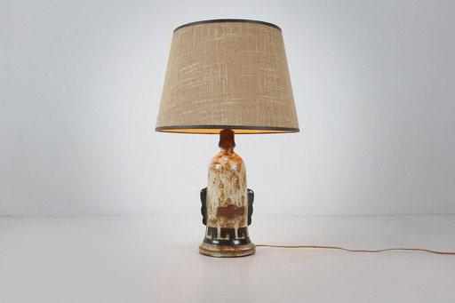 Vintage Keramieken Tafellamp van Martini Vermouth, Italië 1950