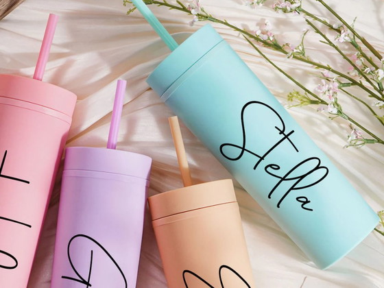 Image 1 of Personalized Tumblers with Lid and Straw,Custom Skinny Tumbler ,Bachelorette Party,Wedding Party water glass Gifts,Bridesmaid Tu