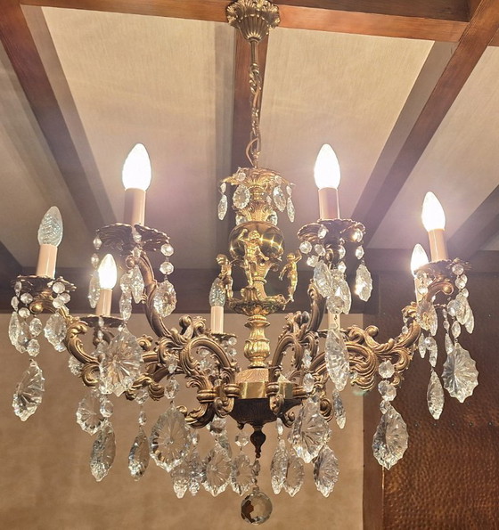 Illuminazione antica – Lampadari, Cristallo, Ottone (photo 4 of 5)