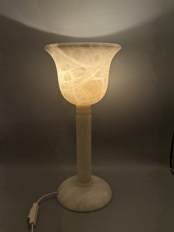 Image 1 of Elegante lampada da tavolo in alabastro di A. Santa Rita