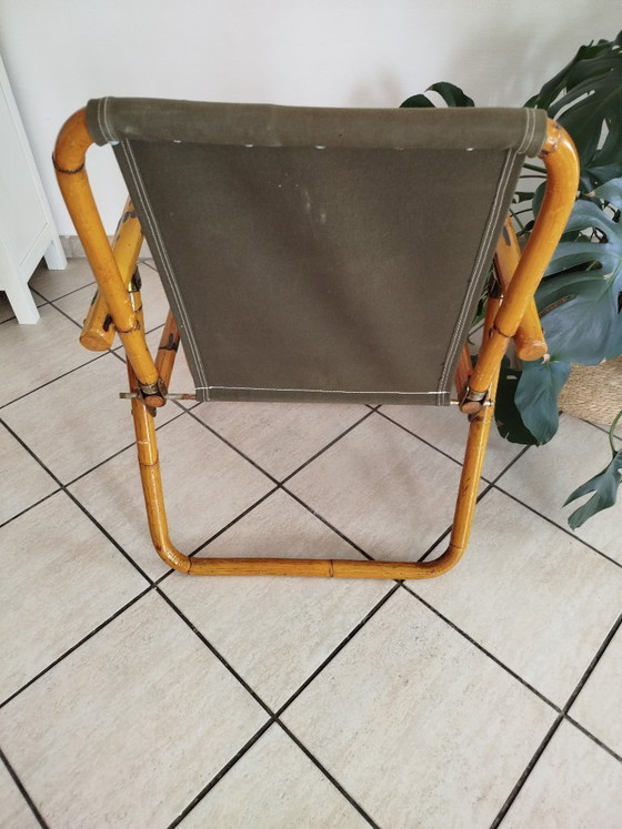 Image 1 of 3x jaren 60 bamboe vouwstoelen 
