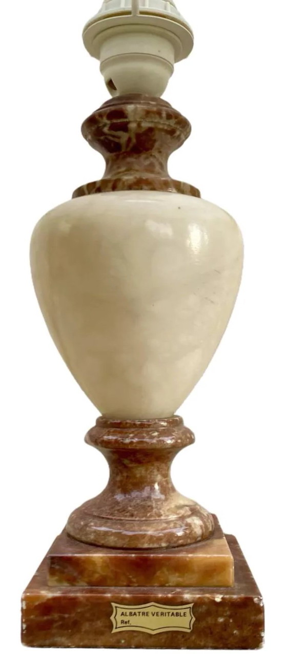 Image 1 of Antique alabaster floor lamp