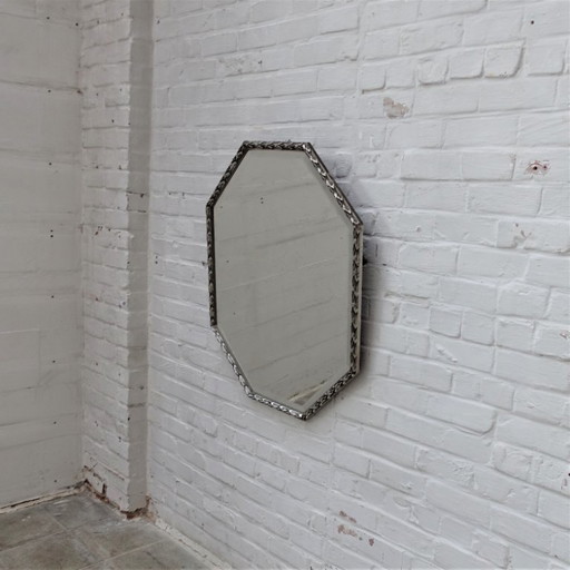 Vintage silver-plated mirror