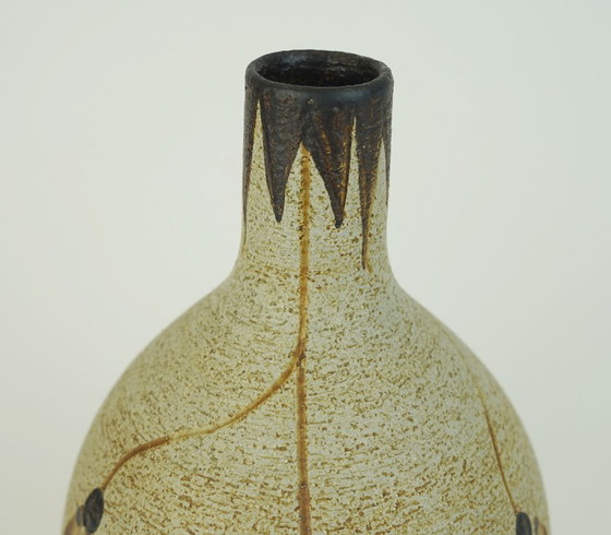 Image 1 of vintage sgrafo ceramic VASE sgrafo modern peter mueller 1970s model 1976