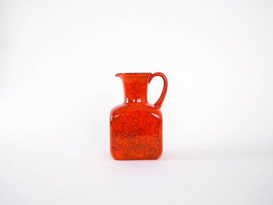 Image 1 of Rote Keramikvase, italienisches Design, 1960er Jahre, hergestellt in Italien