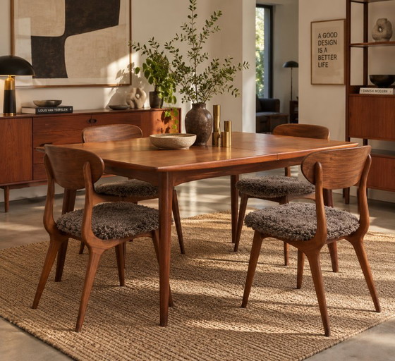 Table à manger vintage Louis Van Teeffelen pour Wébé, Modèle "Milan", 1960 – Tables de salle à manger, Wood (photo 2 of 7)