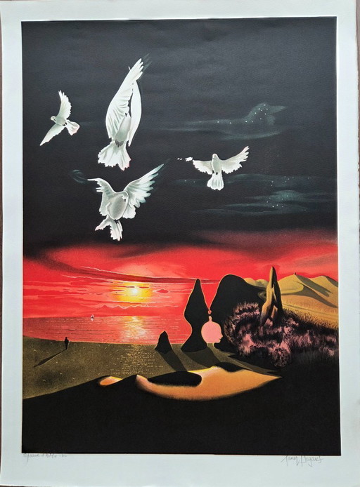 Degans Xavier (1949-) - Lithografie, proefdruk van de kunstenaar (ref 4122-2)