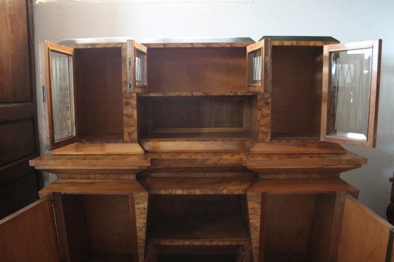 Image 1 of Crédence Art Déco en Bois d'Olivier, Ministre Bottai, Italie, 1933 Design