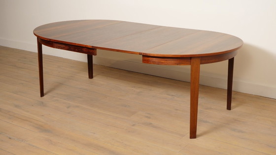 Image 1 of Table de salle à manger ronde vintage | extensible | Bois de rose