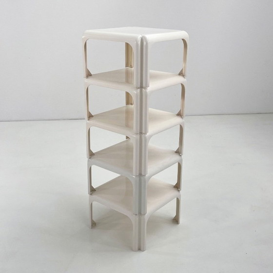 Set of 5 Elena Stacking Tables by Vico Magistretti for Artemide, 1970s – Side tables, Plastic (photo 7 of 9)