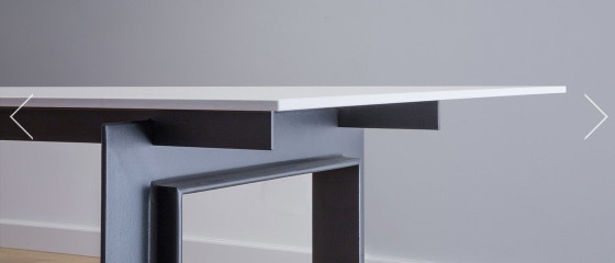 Modern Dutch Design Long Dining Table – Michel Somers, polished steel (photo 4 of 6)