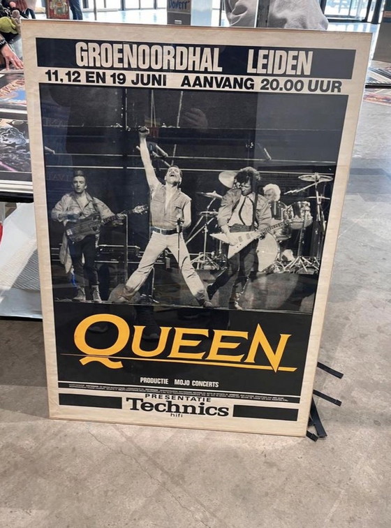 Image 1 of Zeldzame Queen Poster/Affiche 1982 (Hot Space Tour) Leiden - Technics