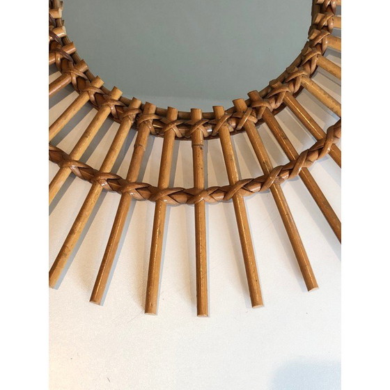 Image 1 of Vintage rattan mirror, 1970