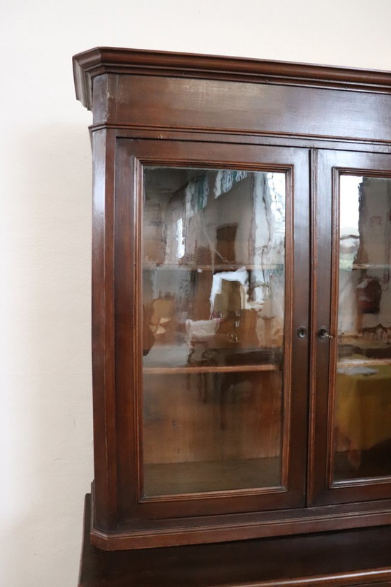 Image 1 of Antique Sideboard in Walnut Veneer, Italy 19th Century