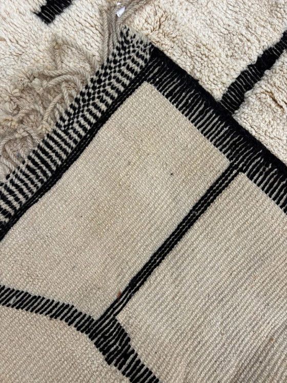 Image 1 of Beni ourain rug, Authentic Moroccan rug, Berber carpet, Genuine Wool rug 3X2m, Handmade rug, Beni ourain style, Area rug, 
