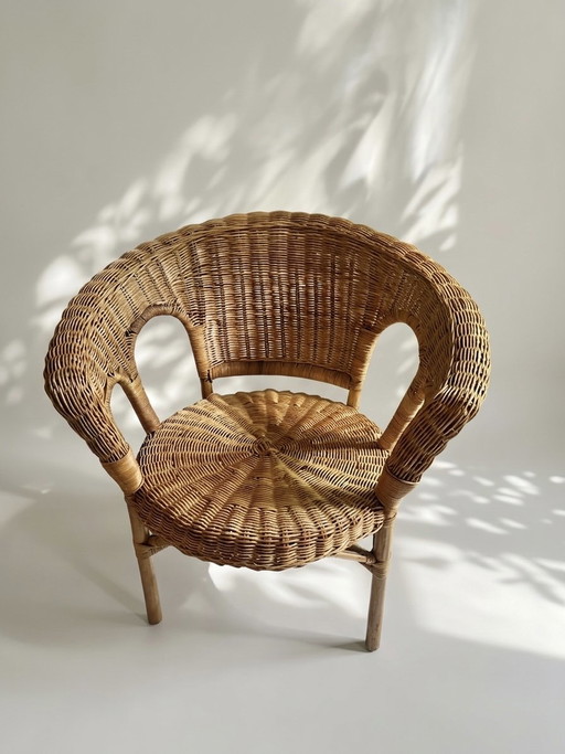 Vintage rattan armchair