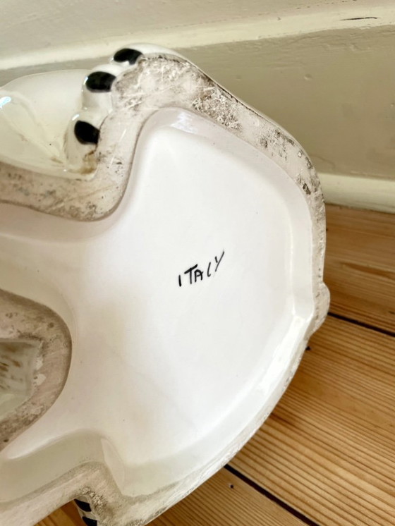 Image 1 of Regenschirmständer Hund Basset aus Keramik, Italien