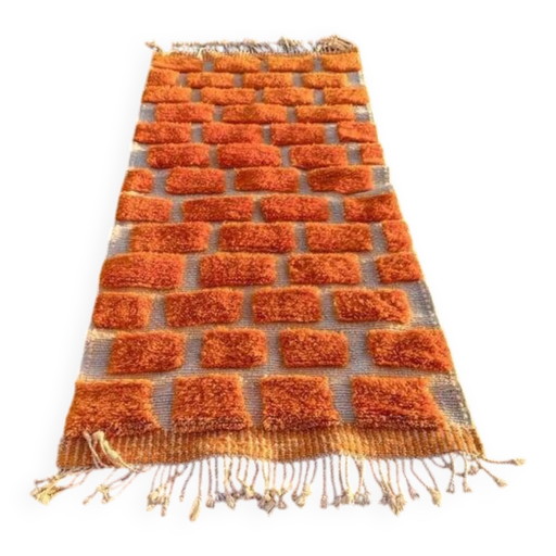 Handgefertigter Läufer Teppich 300cm x 90cm
