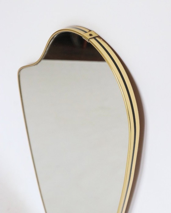 Image 1 of Vintage brass organic mirror asymmetrical