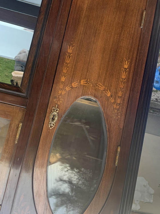 Credenza da cucina Art Nouveau – Credenze con vetrina, Legno, Ottone (photo 3 of 10)
