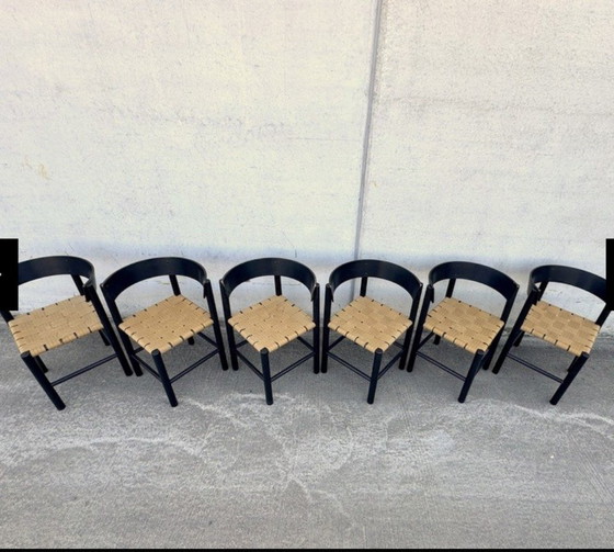 Image 1 of Set da pranzo Fritz Hansen in papercord di Mogens Lassen