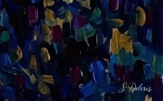 Pittura Impressionista "Egyptia" / (60x60 Cm) – Dipinti e disegni, Legno, Alluminio, Abstract (photo 5 of 5)