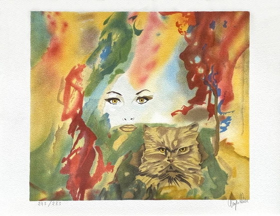 Image 1 of Cécile CHAPELLIER Duo Signed lithograph 1990