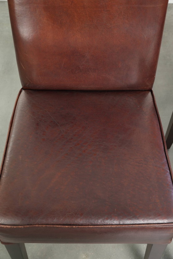 6x Bonitas Y Cómodas Sillas de comedor De Piel De Oveja De Estilo Inglés – Leather, Klassiek (photo 7 of 15)