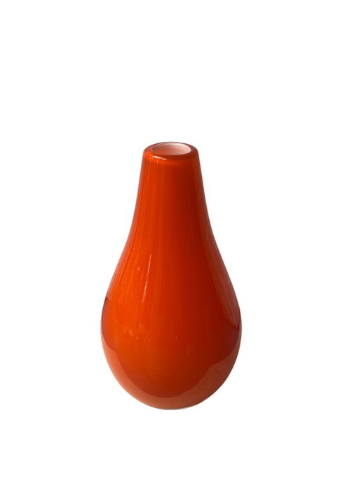 Mid - Century Vase Empoli Orange