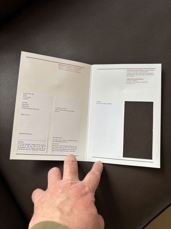 Image 1 of Flexform Flexform Zeno 5 plazas Cuero Premium Testa di Moro LP € 22.000