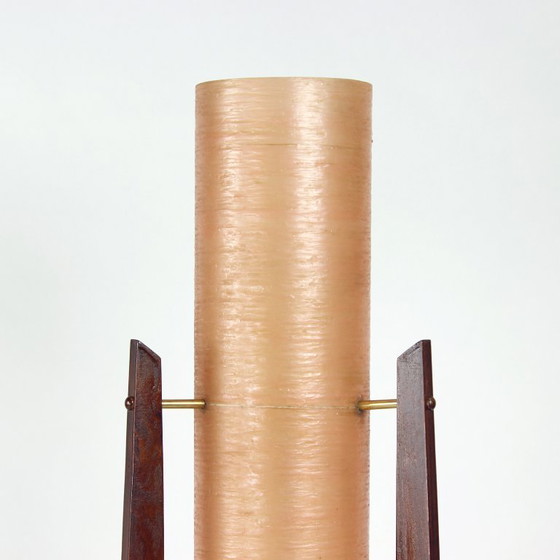 Image 1 of Lampada a razzo spaziale indipendente in fibra di vetro rosa, Cecoslovacchia, anni '60