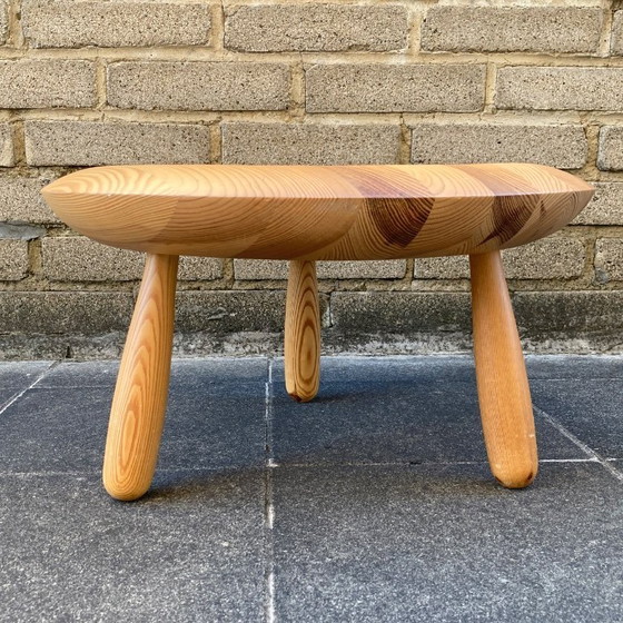 Image 1 of Vintage IKEA PS "Karljohan" Solid Wood Stool / Side Table - Christian Halleröd 1990s