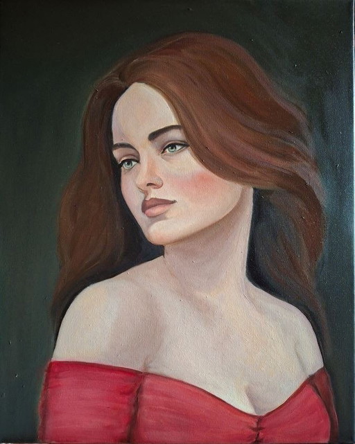 Schilderij - David Kandeliaki - Aurélia
