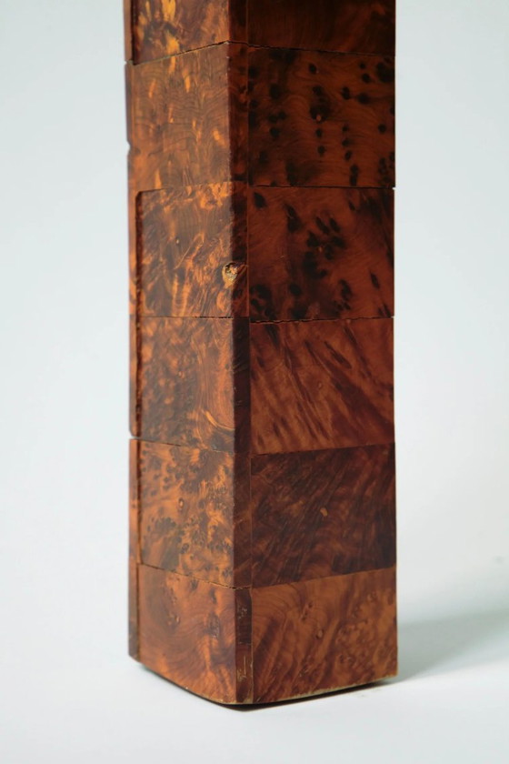 Low Table in Patchwork Elmwood Burl, Large Format. Belgium, late 1990s – Coffee tables (photo 8 of 10)