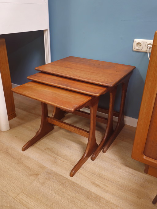 Vintage Teak Mimiset Nesting Bijzettafel Tafeltje 