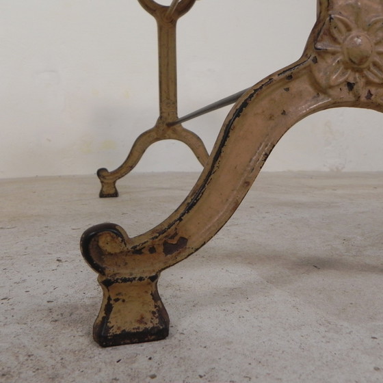 Image 1 of Garden Table, Bistro Table A. Delail Toulouse With Marble Top, 1920s