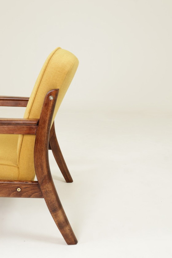 Image 1 of Vintage armchair yellow mellow velvet 1960 modern design 