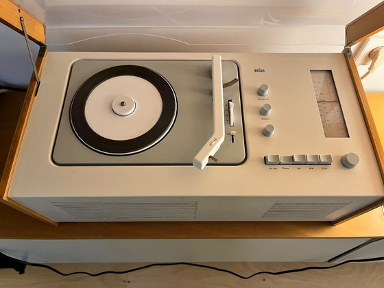 Image 1 of Tourne Disque Radio Braun SK 61 Phonosuper Dieter Rams Hans Gugelot Vintage Bauhaus