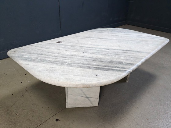 Image 1 of Table basse vintage en marbre blanc, 1970
